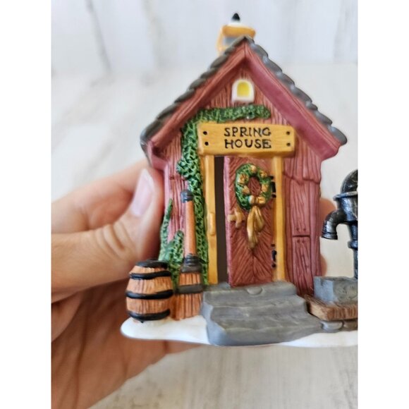 Spring House outhouse bathroom Xmas village water hydrant - Picture 6 of 9